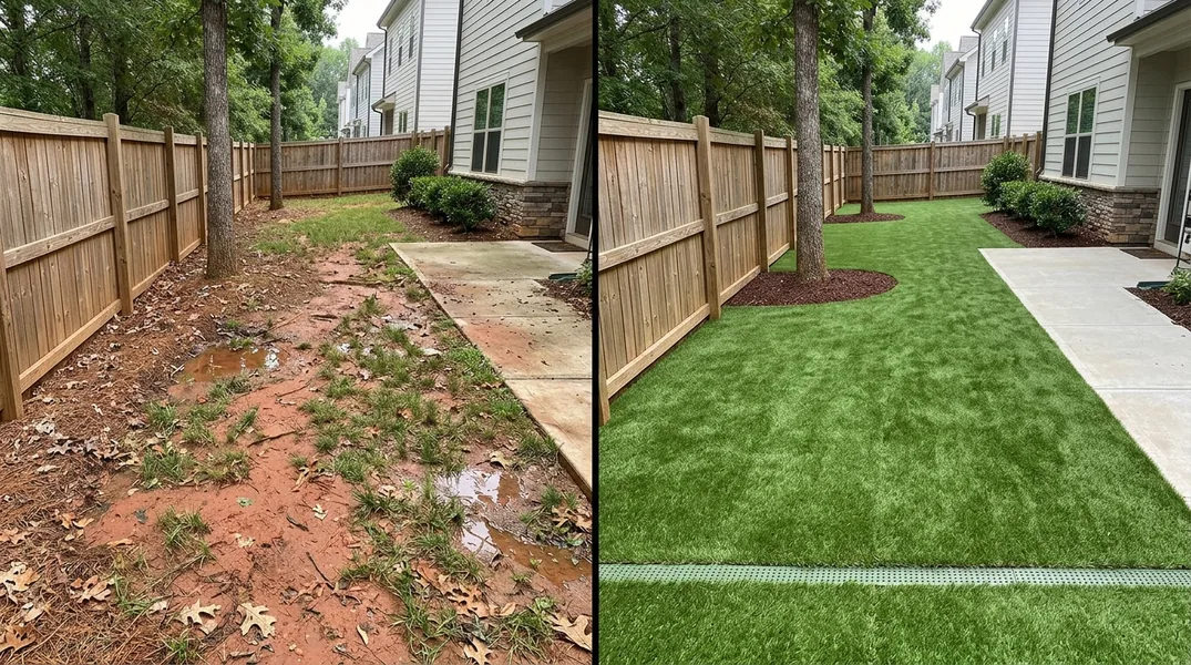 Result artificial grass installation in Greenville - Greenville Turf Installation