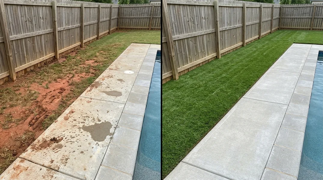 Result artificial grass installation in Greenville - Greenville Turf Installation