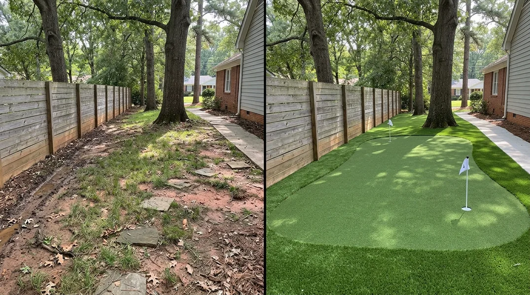Result artificial grass installation in Greenville - Greenville Turf Installation